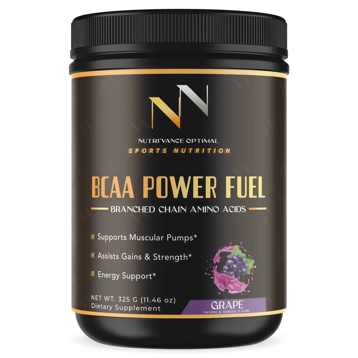 BCAA POWER FUEL™ – Branched-Chain Amino Acids for Muscle Recovery, Gut Health & Peak Performance Grape Nutri`Vance Optimal Sports Nutrition