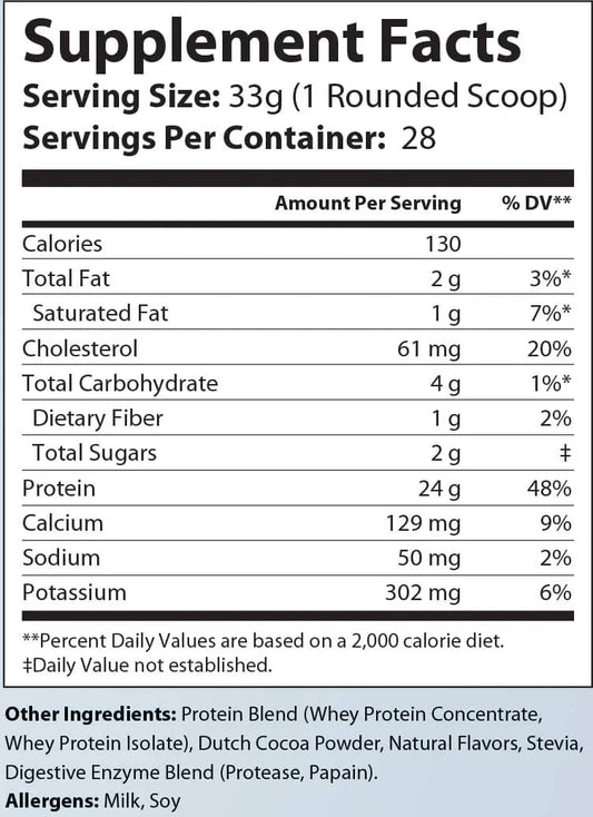 NAKKED WHEY ARMOR™ – Ultra-Filtered Non-GMO Whey Isolate for Lean Muscle & Clean Recovery - Chocolate Nutri`Vance Optimal Sports Nutrition