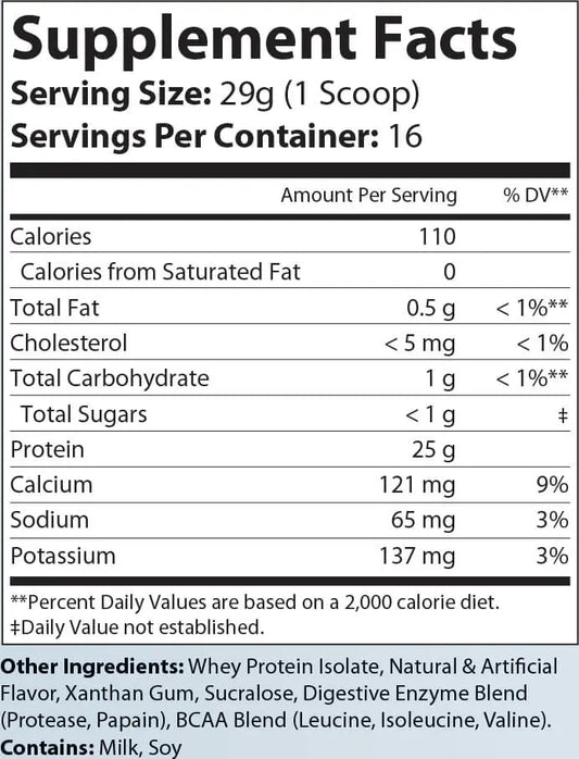 ISOLATE BEAST™ – Ultra-Filtered Whey Isolate for Rapid Absorption & Lean Muscle Recovery (Vanilla) Nutri`Vance Optimal Sports Nutrition