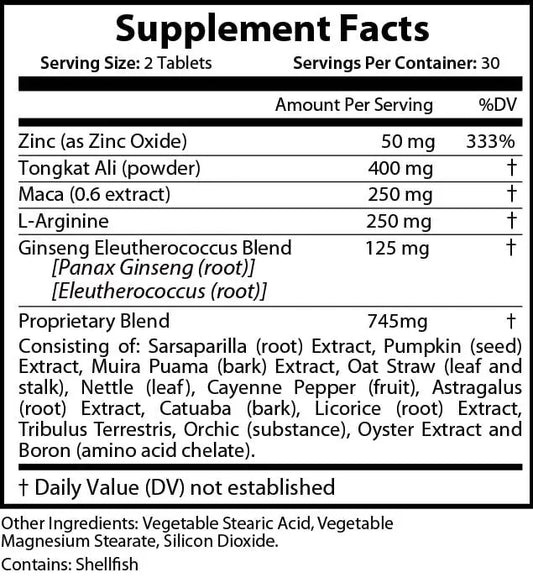 ALPHA X ERUPTER™ – Testosterone Support + Peak Male Performance Formula Nutri`Vance Optimal Sports Nutrition