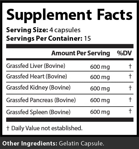 ALPHA GRASS FED BEEF ORGAN™ – Whole-Body Wellness from Nature’s Most Nutrient-Dense Source Nutri`Vance Optimal Sports Nutrition