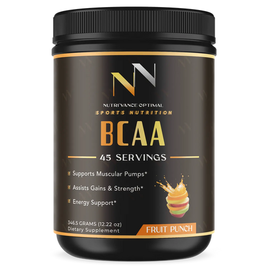 BCAA XTREME RECOVERY™ – Clinical-Grade Post-Workout Muscle Fuel (Fruit Punch) Nutri`Vance Optimal Sports Nutrition