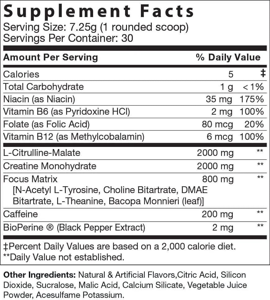 PUMPED AF™ – Stimulant-Free Pre-Workout for Energy, Focus, Endurance & Muscle Pumps (Fruit Punch) Nutri`Vance Optimal Sports Nutrition