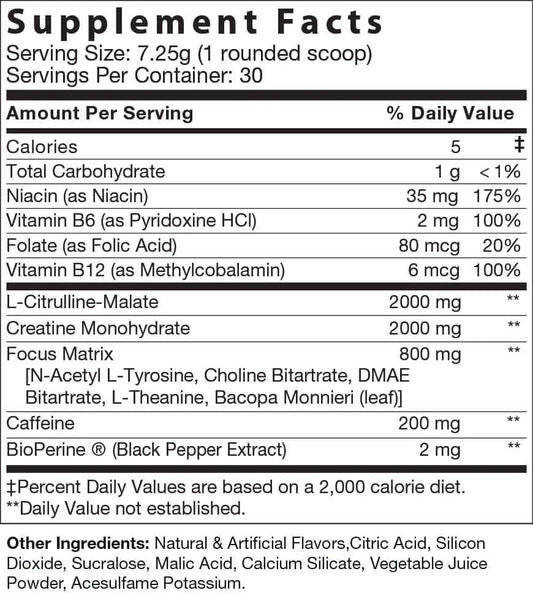 PUMPED AF™ – Stimulant-Free Pre-Workout for Energy, Focus, Endurance & Muscle Pumps (Fruit Punch) Nutri`Vance Optimal Sports Nutrition