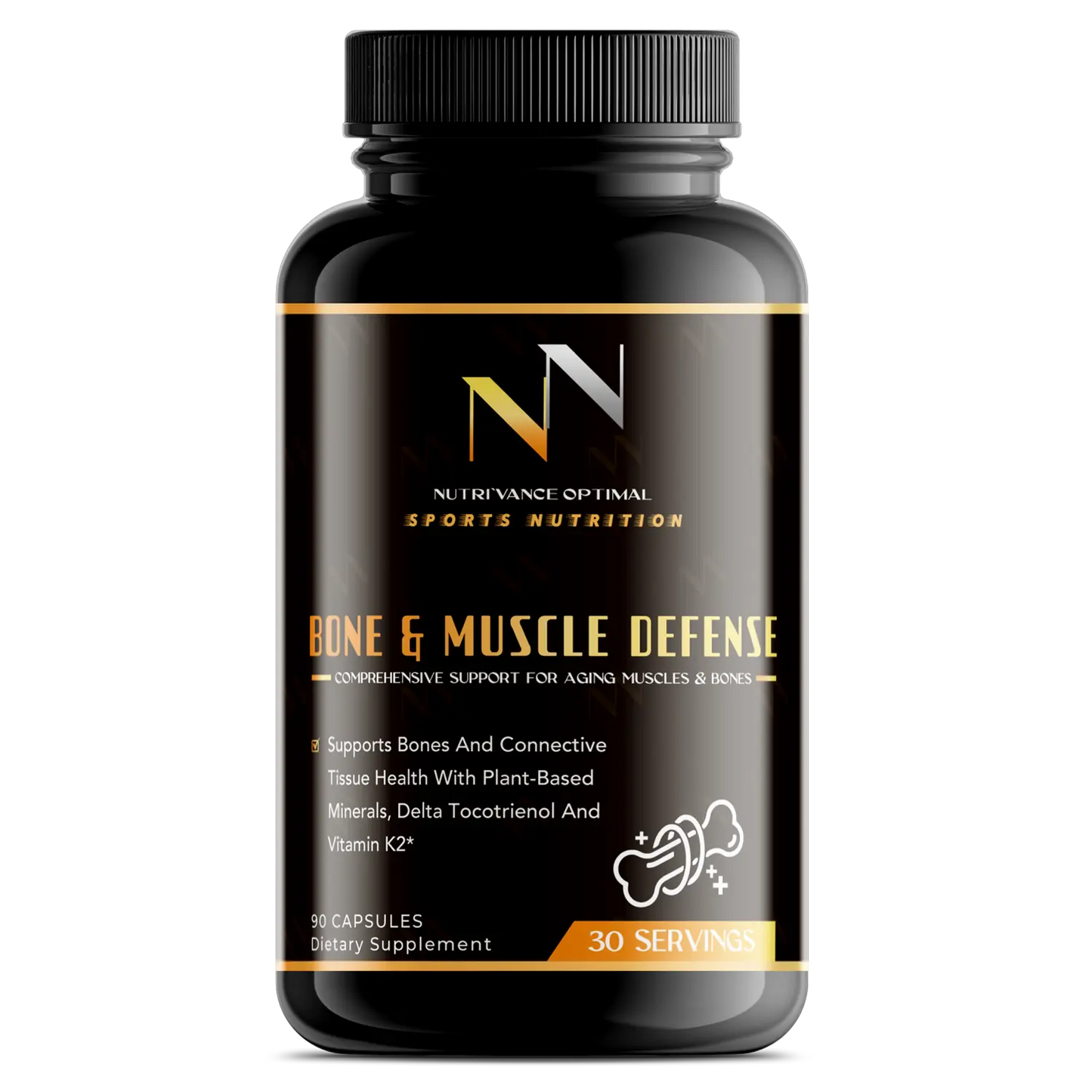 BONE & MUSCLE DEFENSE™ – Medical-Grade Support for Bone Density, Joint Health & Antioxidant Protection Nutri`Vance Optimal Sports Nutrition
