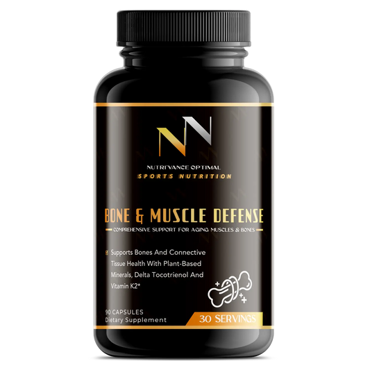 BONE & MUSCLE DEFENSE™ – Medical-Grade Support for Bone Density, Joint Health & Antioxidant Protection Nutri`Vance Optimal Sports Nutrition