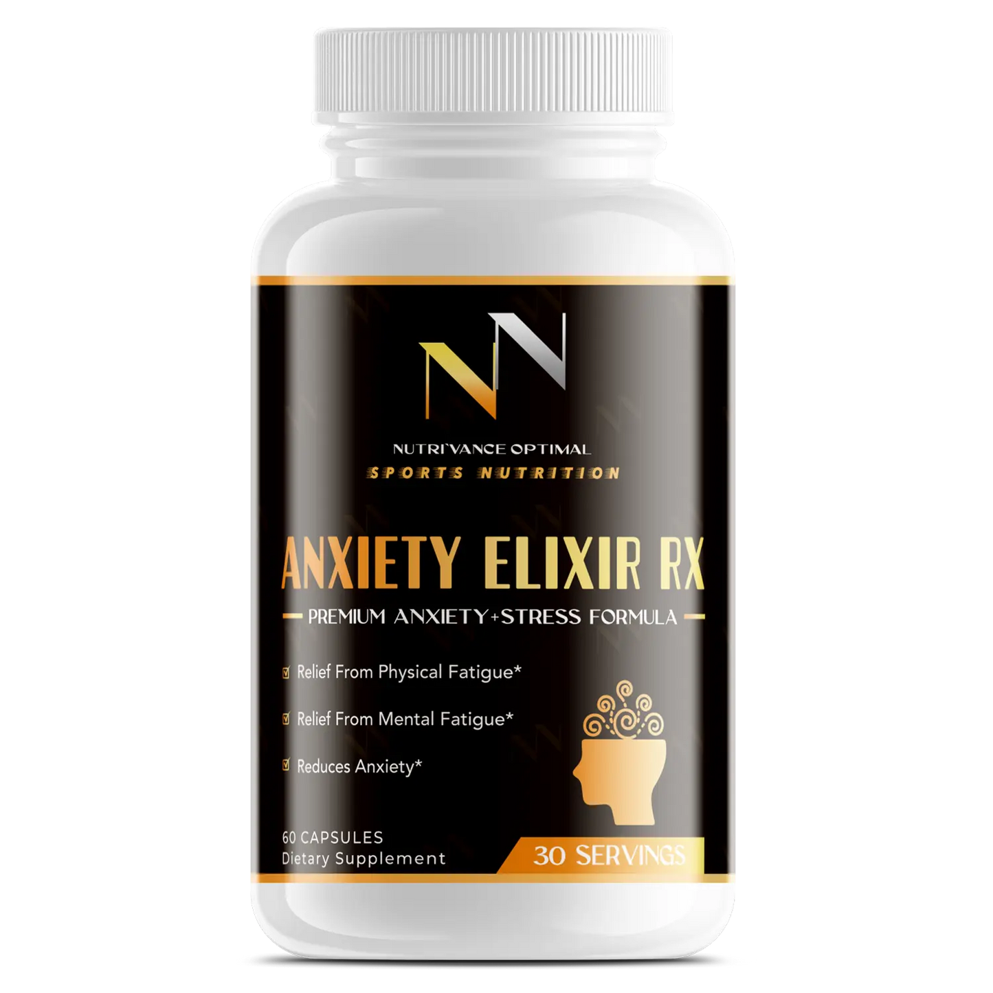 ANXIETY ELIXER RX™ – Medical-Grade Deep Calm Formula for Stress Relief, Sleep Support & Mood Balance Nutri`Vance Optimal Sports Nutrition