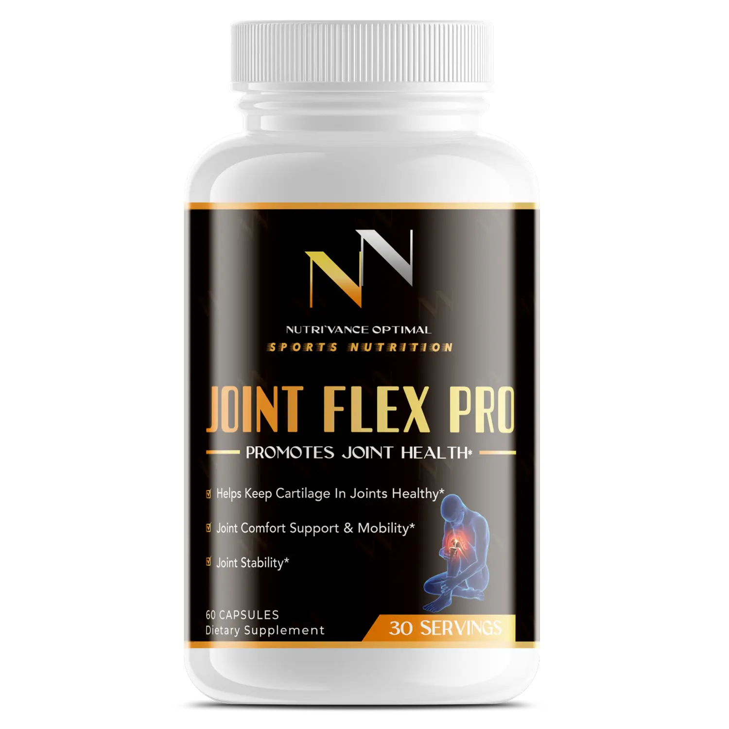 JOINT FLEX PRO™ – Medical-Grade Glucosamine + Chondroitin for Mobility, Flexibility & Inflammation Support Nutri`Vance Optimal Sports Nutrition