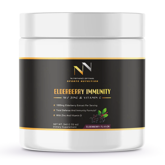 ELDERBERRY IMMUNITY™ – 1,000mg Elderberry + Zinc, Vitamin C & D for Immune, Cardiovascular & Skin Support Nutri`Vance Optimal Sports Nutrition