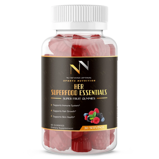 HER SUPERFOOD ESSENTIALS™ – Vitamin & Antioxidant Blend in a Delicious Gummy Format Nutri`Vance Optimal Sports Nutrition