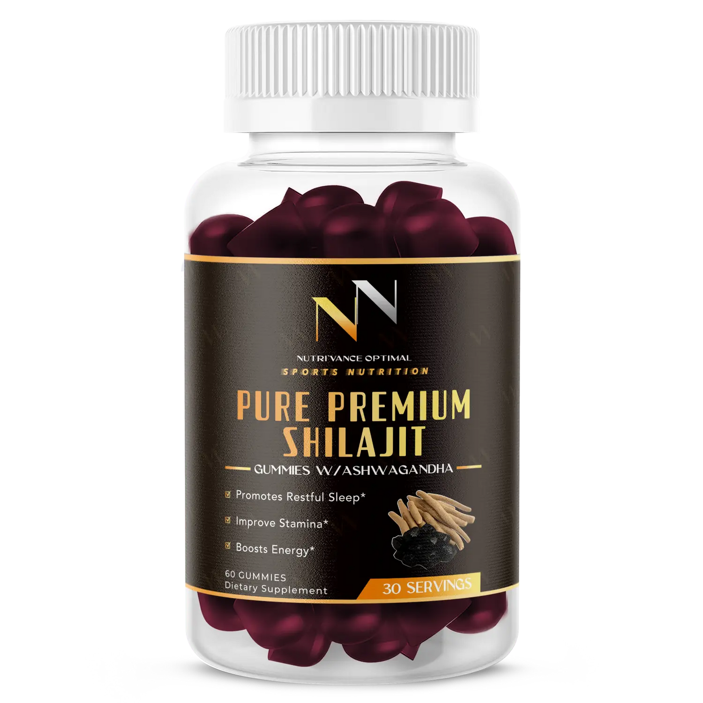 PURE PREMIUM SHILAJIT™ – Rooted in Tradition, Made for Today Himalayan Shilajit • Ashwagandha • Naturally Flavored Gummies Nutri`Vance Optimal Sports Nutrition