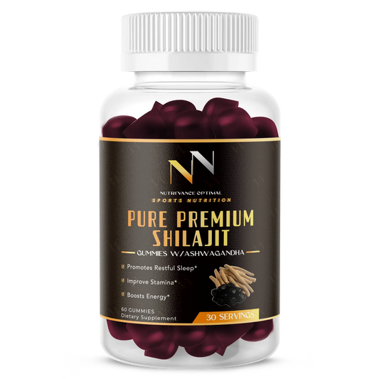 PURE PREMIUM SHILAJIT™ – Rooted in Tradition, Made for Today Himalayan Shilajit • Ashwagandha • Naturally Flavored Gummies Nutri`Vance Optimal Sports Nutrition