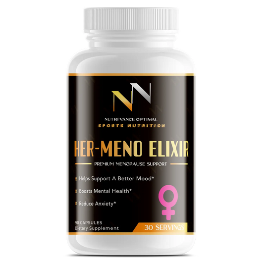 Nutri’Vance Her‑Meno Elexir supplement bottle front label