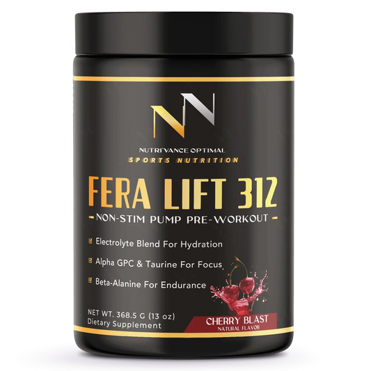 FERA LIFT 312™ – Stimulant-Free Pump Pre-Workout for Muscle Pumps, Focus & Endurance (Cherry Blast) Nutri`Vance Optimal Sports Nutrition